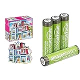 PLAYMOBIL Puppenhaus mit Funktionsklingel, 4+ Jahre, 70205, & AAA Akkus Amazon Basics 4 Stück,...