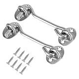 2 Stück Riegel Tür, Riegel Türschloss, Riegel Tür Edelstahl, Türhaken Tür Riegel Fenster Fang...