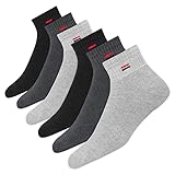NAVYSPORT 6 Paar Sneaker Socken Herren Damen Sportsocken Kurze Baumwoll Socken Quarter Socken...