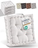 Beauitssu 4er Set Bodenkissen Sitzkissen 40x40 cm - Dickes Matratzenkissen 8cm - 100% Baumwolle...