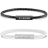 BAVELA Partnerarmbänder mit Gravur | Personalisierte Armbänder Magnetisch | Partnerarmband für...