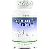 Betain HCL - 240 Kapseln mit 695 mg - Premium: Mit Pepsin & Bitterstoffe aus Enzian - Vollspektrum...