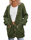 Zeagoo Damen Strickcardigan Locker Grobstrick Jacke Herbst Winter Elegant Warme Strickjacke mit...