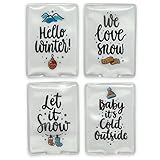 MIK funshopping Handwärmer Taschenwärmer Sets (4er-Set Let it Snow)