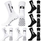 6 Paar Fußballsocken,39-46 Anti Rutsch Grip Fußball Socken für Herren Damen Atmungsaktiv...