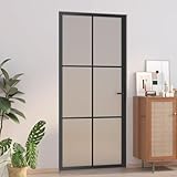 Innentüren mit Griff, Moderne Design Glastür, Seitentür, Badezimmertür(Einfacher Einbau in einen...