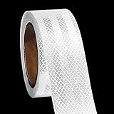 TONAUP Reflektorband Klebeband, 10m x 5cm Reflektorband Selbstklebend, Sicherheit Markierung Band,...