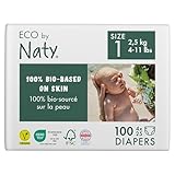Eco by Naty Baby Öko Windeln - umweltfreundliche Premium-Bio Windeln aus pflanzenbasierten...