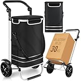 Dimono® Einkaufstrolley Klappbarer 3 in1 Trolley zum Einkaufen; 56 Liter inkl. Kühlfach;...