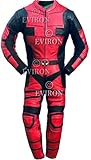 Eviron Deadpool inspirierter Motorrad-Lederkombi 2-teiliger Anzug, rot, L