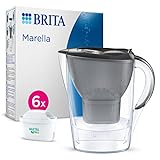 BRITA Wasserfilter-Kanne Marella graphit (2,4l) inkl. 6x MAXTRA PRO All-in-1 Kartusche...