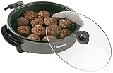 Bestron Elektrische Partypfanne, XL-Multifunktionspfanne Ø32cm mit Glasdeckel, Antihaftbeschichtet,...