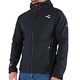 Northster Herren Softshell Jacke Outdoor Übergangsjacke Freizeitjacke Funktionsjacke, schwarz, L