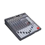 DISHENGZHEN Audio-Mixer, 8-Kanal-Power-Mischpult, DJ-Controller-Soundkarte mit 24 DSP-Effekten,...