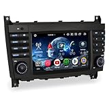 Erisin 7 Zoll Android 14 Autoradio Für Mercedes Benz C Klasse W203 CLC Klasse G-Klasse W463 GPS...