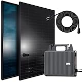SUNNIVA 920W Balkonkraftwerk BIFAZIAL FULLBLACK komplett Steckdose TSUN 800W Wechselrichter, PV...
