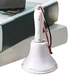 Tischglocke – Schulglocke aus Gusseisen | Dekoration Türklingel, Vintage, tragbar, um...