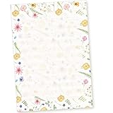tatmotive Schreibblöcke DIN A4 liniert Flora-Bianca (2 Stück) Briefpapier Linien Block mit Blumen...