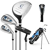 GYMAX Komplettes Golf-Set für Kinder Jugend von 11-13 Jahren, Golfschläger-Set mit Tasche,...