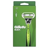 Gillette Body Rasierer Herren, Körperrasierer + 1 Rasierklinge mit 3-fach Klinge, Nassrasierer...