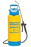 GLORIA Drucksprüher prima 8 | 8 L Gartenspritze, Unkrautspritze|Mit Messinglanze + verstellbare...