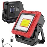 AuRiver LED Arbeitsleuchte, 2000 Lumen Super Helle Werkstattlampe, Akku Lampe Inspektionslampe und...