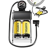 Luftpumpe für Fahrrad, Reifenpumpe mit Pedal, vielseitiges Zubehör für Motorrad, tragbare Pumpe...