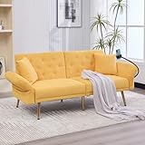 dowowdo Klappsofa 2-Sitzer | Schlaffunktion, 2 USB-Anschlüsse, Handyhalter, verstellbare Lehne,...