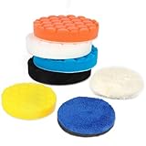 7tlg Polierpads 125mm Polierschwamm Wachs Schwämme Auto Polierschwämme Polierpad Polieren Pad...