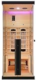 SANOTECHNIK Infrarotkabine BILLUND 1 (für 1 Person, 80×110×190 cm) – Infrarotsauna mit 3...