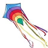 CIM Kinder-Drachen - Rainbow Eddy BLUE - Einleiner-Flugdrachen für Kinder ab 3 Jahren - 65x72cm -...