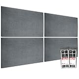 MOLLIS Wandpaneele - Schaumstoff Wandkissen 60x30 cm – Einfache Montage ohne Bohren - Reduziert...