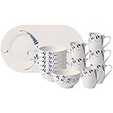 Villeroy & Boch Vieux Luxembourg Brindille Frühstücks-Set 18-teilig | Kaffeebecher (370 ml),...