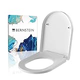 WC-Sitz mit Absenkautomatik U1002 Weiss, abnehmbarer Toilettensitz aus Duroplast, Ersatz-WC-Brille...