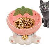 Kippbare Futternäpfe für Katzen – Keramik erhöhte Futternäpfe – 245 ml kleine Hunde...