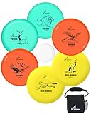 Sportneer Disc Golf, Disc Golf Set, Disc Golf Starter Set mit 2 Drivern, 2 Mid Ranges, 2 Puttern, 1...