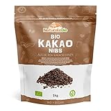 Roh Kakao Nibs Bio 1Kg. Organic Raw Cacao Nibs. Rohkost, natürlich und rein. Produziert in Peru aus...