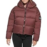 Calvin Klein Damen Everyday Puffer Jacket Jacke, Zartbitterschokolade, L