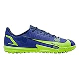 Nike Jr. Mercurial Vapor 14 Academy TF Soccer Shoe, Lapis/Volt-Blue Void, 38 EU