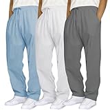 Trainingshose lang, Sporthose Herren Lang Trainingshose Leichte Jogginghose Open Leg Sweatpants...