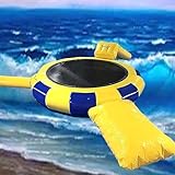 Aufblasbares Wassertrampolin mit Rutsche und Kletterleiter – wasserdichtes Seetrampolin für...