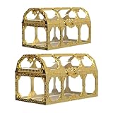 NUOBESTY 2 Stück Schatztruhen Geschenkboxen Kleine Große Süßigkeitenboxen aus Langlebigem...