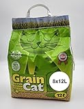 Grain Cat Green Cat Öko-Katzenstreu klumpend 8 x 12 Liter 96 Liter