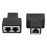 Beufee Ethernet-Splitter, 2 Stück, Ethernet-Splitter 1 Bis 3, RJ45-Ethernet-Splitter,...