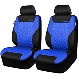 CAR PASS Autositzbezüge 2 vorne, 3D Reifendruck Auto Innenbezüge, Airbag Kompatibel, Schnelle...