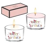 LUCKYJY 2 Stück Geburtstagskerzen,Happy Birthday Kerze Kerzen Geburtstag Duftkerzen Im Glas für...