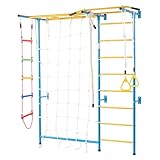 VEVOR Sprossenwand Turnwand Klettergerüst für Kleinkinder, 7-in-1-Kletterspielset mit schwedischer...