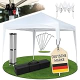 Ondis24 Faltpavillon 3x3m Pop Up Pavillon faltbar, Partyzelt höhenverstellbar, UV-beständig, UV...