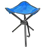 Camping Hocker Falthocker Angelhocker Inkl. Tragegurt Campingstuhl Dreibeinhocker 110kg...