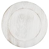 Opexscal Platzteller, rund, 33 cm, antikweiß, für Speiseteller, Bauernhaus-Teller-Ladegeräte,...